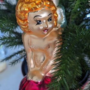 Two Christopher radko Angel on a heart